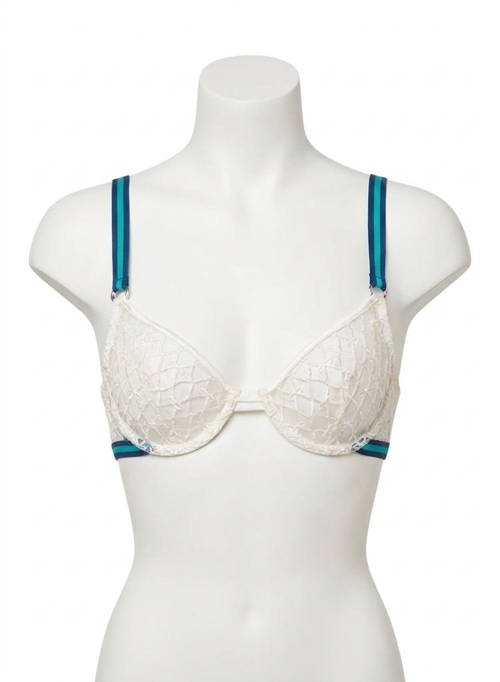 NEW FLEUR DU MAL women's match point demi bra in ivory